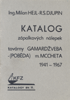 Obal katalogu ZN továrny Gamardžveba (Pobňda) 1941 - 1967