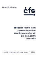 Obal katalogu Abecední rejstřík textů československých ZN pro domácí trh 1918 - 1992