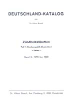 Obal katalogu Deutschland katalog Zündholzetiketten 1978-1980