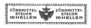 Zündmittelsteuer 10 Heller